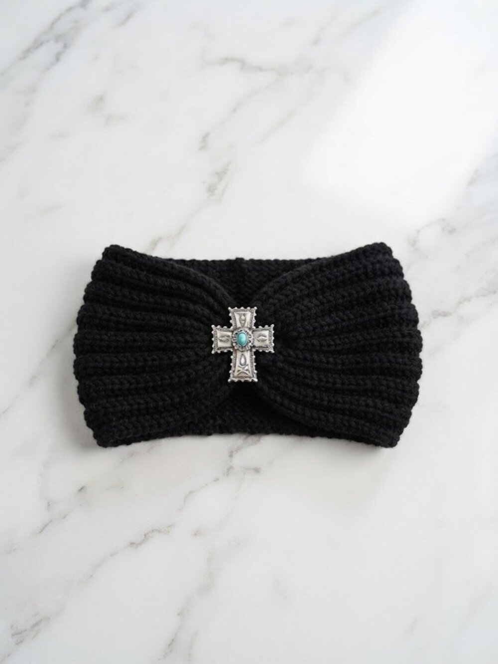 Ladies Cross Knitted Winter Headband - Picture 1 of 5